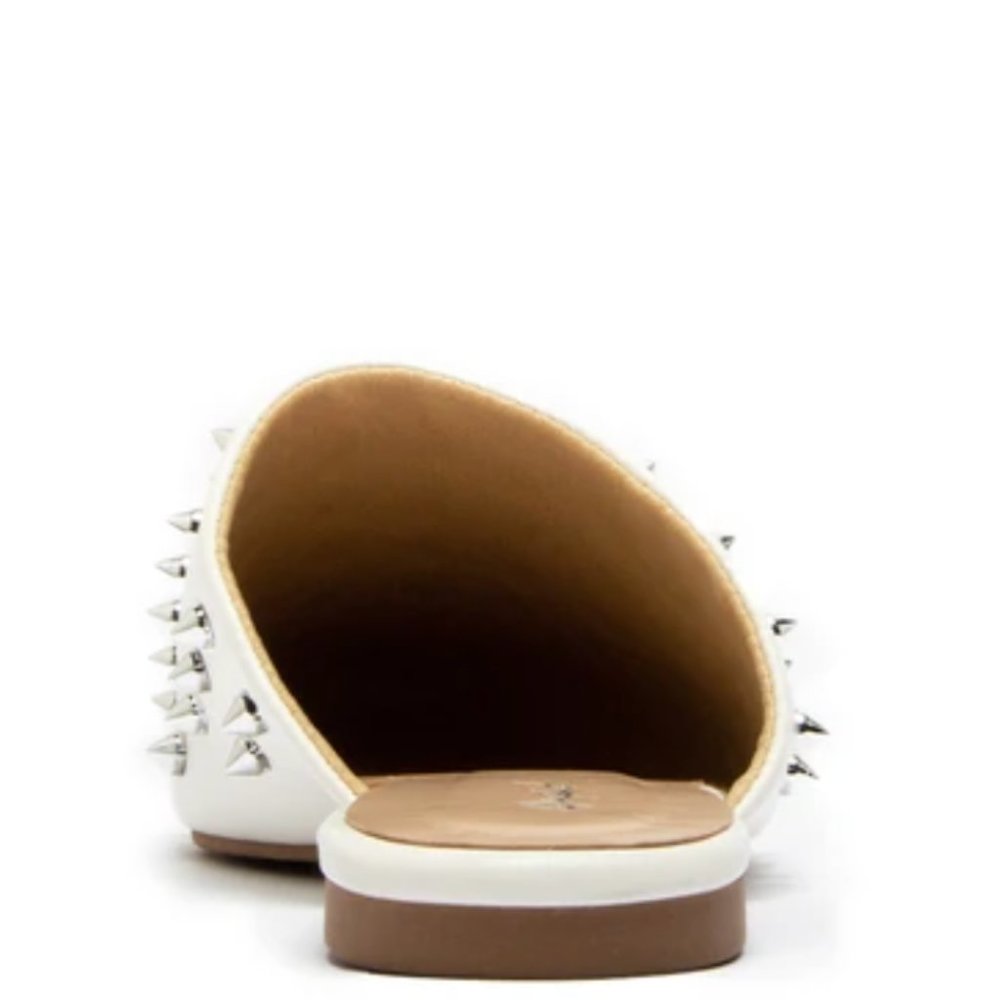 Studded White Mules - Picture 2 of 3